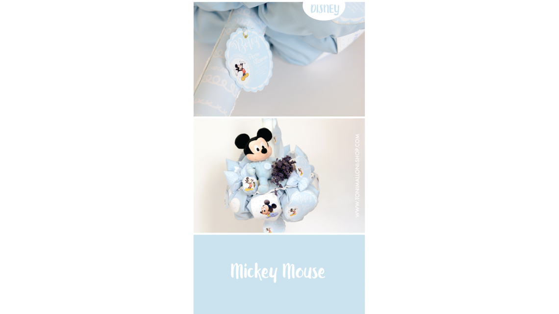Lumanare de botez pentru baieti cu Mickey Mouse, 65x4 cm, Cool Mickey 6